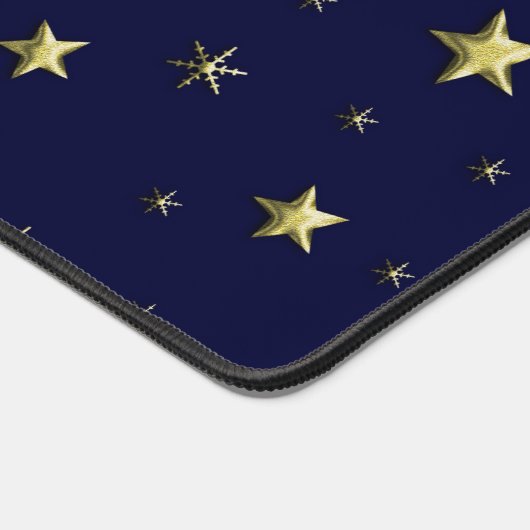 Gouden Kerststerren op Blue Sky Bureaumat (Hoek)