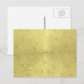 Gouden kerststerren op Folie papier Feestdagenkaart (Voorkant / Achterkant)