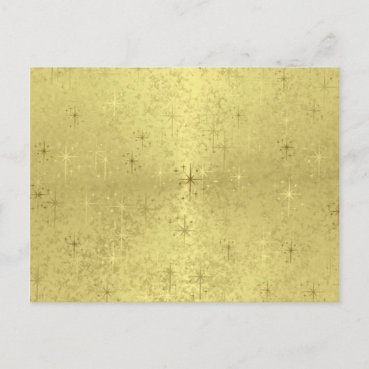 Gouden kerststerren op Folie papier Feestdagenkaart (Voorkant)