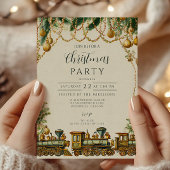 gouden kersttrein kaart