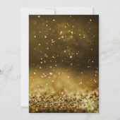 Gouden kerstuitnodiging kaart (Achterkant)