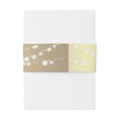 Gouden Kerstverlichting Bruiloft Uitnodigingen Wikkel (Achterkant Voorbeeld)