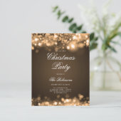 Gouden Kerstverlichting Uitnodigen Programma & Men (Staand voorkant)