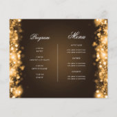 Gouden Kerstverlichting Uitnodigen Programma & Men Flyer (Achterkant)