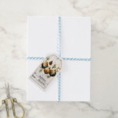Gouden Kerstversiering (3) Cadeaulabel (Met Touw)