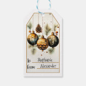 Gouden Kerstversiering (3) Cadeaulabel (Achterkant)