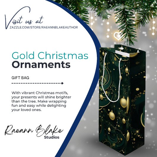Gouden Kerstversiering Cadeautas