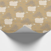  gouden kerstversiering Pine Christmas Cadeaupapier (Hoek)