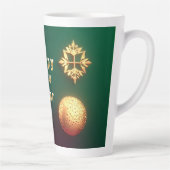 Gouden Kerstversieringen met Rendieren Latte Mok (Rechts)
