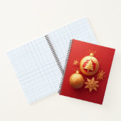 Gouden Kerstversieringen Notitieboek (Binnen)