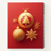 Gouden Kerstversieringen Notitieboek (Achterkant)