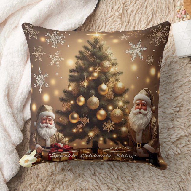 "Gouden Kerstwensen" Kussen (Deken)
