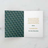 Gouden Kerstzegen Numeri 6:24-26 Groen Feestdagen Kaart (Binnen)