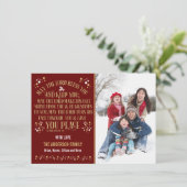 Gouden Kerstzegening Nummers 6:24-26 Foto Feestdagenkaart (Staand voorkant)