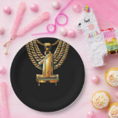 Gouden ketting 1 Drip #1 1e verjaardagsfeestje Papieren Bordje (Feest)