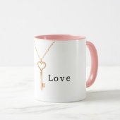 Gouden Ketting Hart Ketting Liefde Mok (Voorkant rechts)