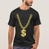 gouden ketting Ketting dollarteken T-shirt (Voorkant)