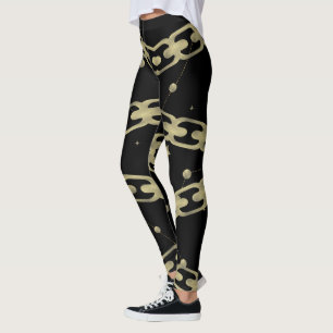 Gouden Ketting Nep Goud Sterrenbeeld Sterren Maan Leggings