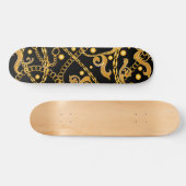 Gouden Kettingen Persoonlijk Skateboard (Horizontaal)