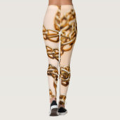 Gouden Kettingen, Reflecterende Oppervlakte Luxe. Leggings (Achterkant)