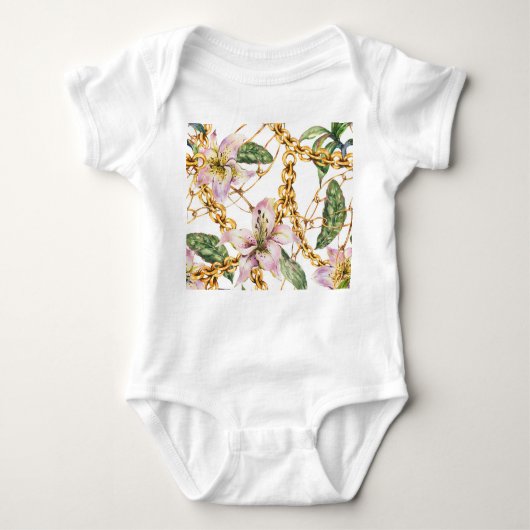 Gouden kettingen & Royal Lilies: Waterverf Elegant Romper (Voorkant)