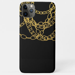 Gouden Kettingen Zwarte Hip Hop Ketting Case-Mate iPhone Case
