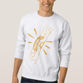 Gouden Kettingschakel Lijn Kunst Sweatshirt - Mode