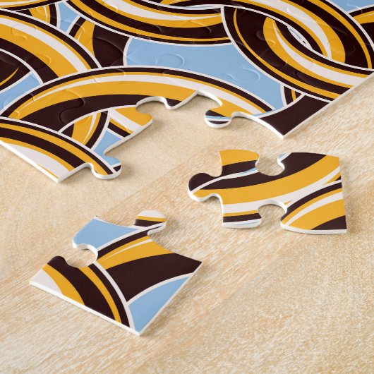 Gouden kettingschakels: naadloos patroon. legpuzzel (Zijkant)