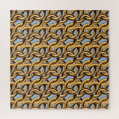 Gouden kettingschakels: naadloos patroon. legpuzzel (Verticaal)