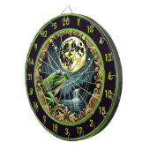 Gouden kikker springt in rustieke perfectie dartbord (Voorkant Rechts)