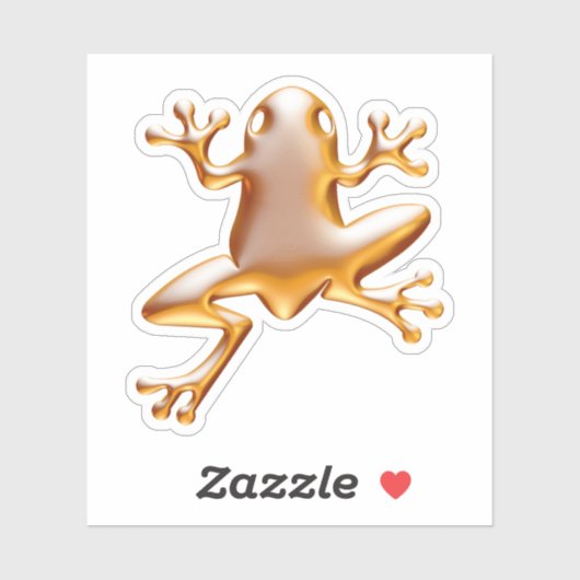 Gouden Kikker Sticker (Vel)
