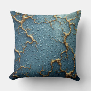 Gouden Kintsugi Geïnspireerde Abstracte Transforma Kussen