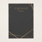 Gouden kintsugi geometrisch ketting display kaart (Voorkant)