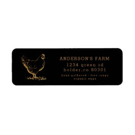 gouden kip organisch ei boerderij retouradres etiket