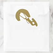 Gouden Kitesurfen Sticker (Tas)