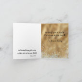 Gouden KJV Schrift Christelijke Kerst Notitiekaartje (Binnen)