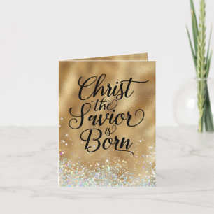 Gouden KJV Schrift Christelijke Kerst Notitiekaartje