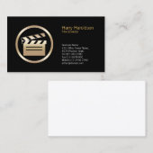 Gouden Klapperboard Icon Director Visitekaartje (Voorkant / Achterkant)