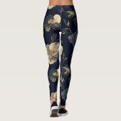 Gouden Klaproos Bloem Leggings (Achterkant)