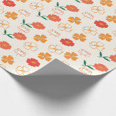 Gouden Klaprozen Cadeaupapier (Hoek)