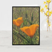 Gouden Klaprozen Pasen Kaart 3 (Gele Bloem)