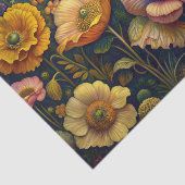Gouden Klaprozen Tuin Bloemendecoupage Tissuepapier (Detail)