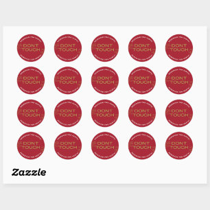 Gouden Klasse en Elegante Kerststicker Ronde Sticker