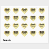 Gouden Klasse van 2018 Hart Envelop Afdichting Sticker (Vel)