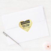 Gouden Klasse van 2018 Hart Envelop Afdichting Sticker (Envelop)