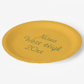 Gouden Klasse van 2025 Afstuderen Papieren Bordje (Gekanteld)