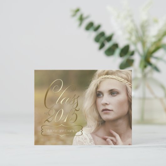 Gouden Klasse van Afstuderen 2015 Kaart (Staand voorkant)