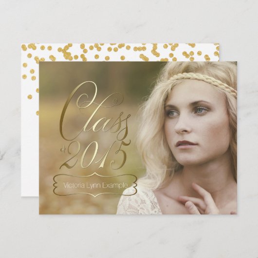 Gouden Klasse van Afstuderen 2015 Kaart (Voorkant / Achterkant)