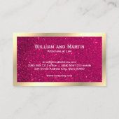 Gouden Klassiek Monogram | QR CODE | Glitter Visitekaartje (Achterkant)