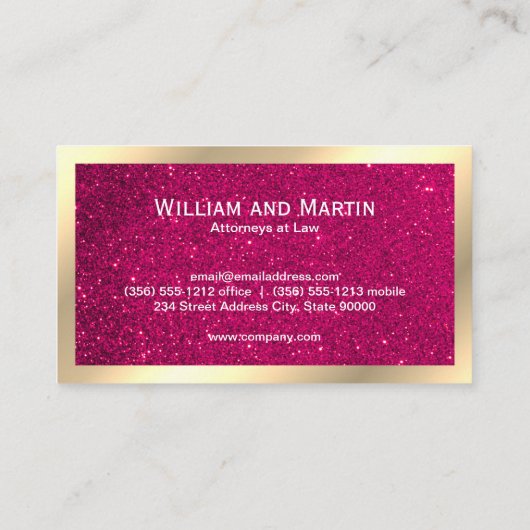 Gouden Klassiek Monogram | QR CODE | Glitter Visitekaartje (Achterkant)